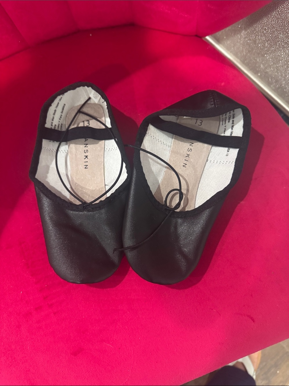 Danskin Black Ballet Flats with Elastic Topline